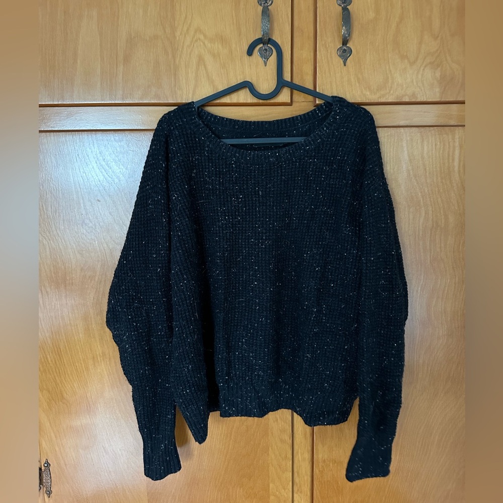 Aritzia Talula Black Wool Blend Sweater size Small